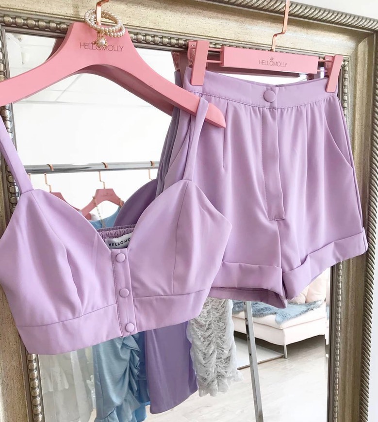 Social Conjunto lilás outfit