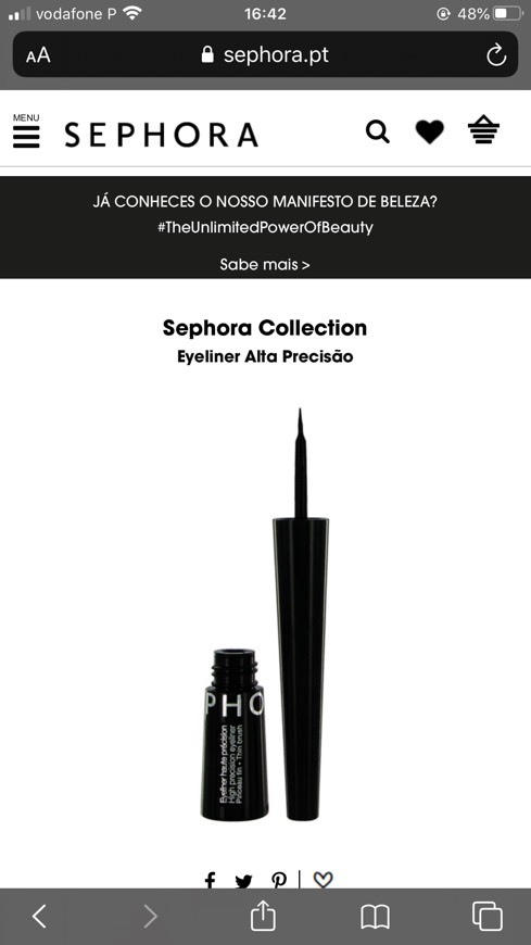 Producto Sephora eyeliner 