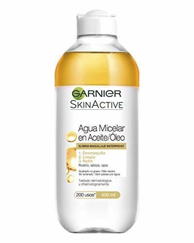 Garnier SkinActive Agua Micelar en Aceite Pieles Normales y Sensibles Elimina Maquillaje