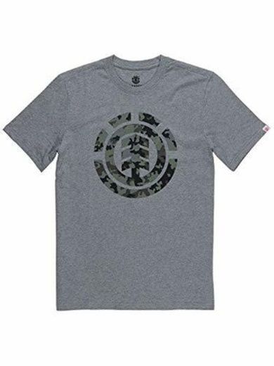 Element Bark Logo Hombre Camiseta T-Shirt Grey Heather XL