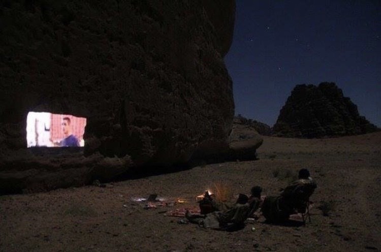 Place movie night at northern saudi arabia