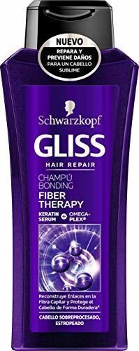 Gliss - Champú Fiber Therapy - Para cabellos sobreprocesados por planchas