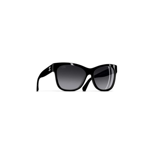 Chanel black acetate sunglasses