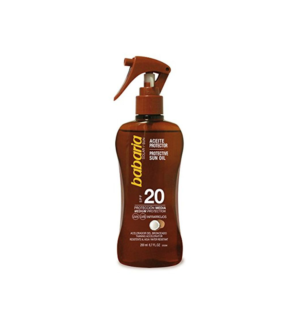 Social Babaria Pistola Aceite Protector Solar Coco SPF20-200 ml