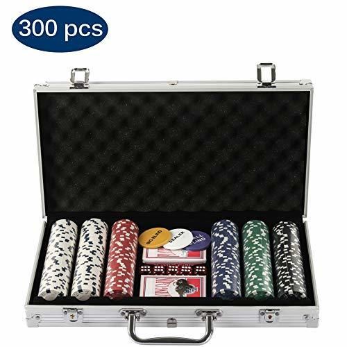 Grandma Shark Texas Holdem Poker Chips Conjunto con Caso de Aluminio Blackjack