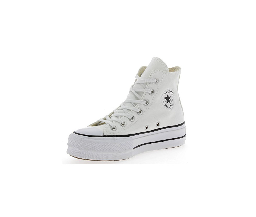 Social Converse Chuck Taylor CTAS Lift Hi, Zapatillas para Mujer, Blanco