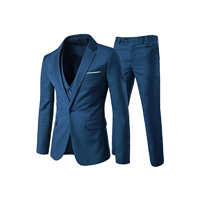 Moda Cloudstyle Traje Suit Hombre 3 Piezas Chaqueta Chaleco pantalon Traje al Estilo