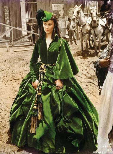 Scarlett O'Hara in green.