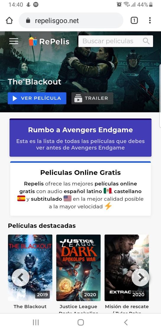 Moda Ver peliculas gratis. Lo malo es que hay muchos anuncios.