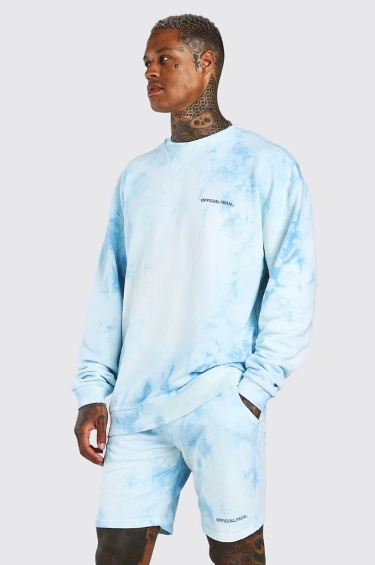 Moda Oversized MAN Tie-dye Short Tracksuit