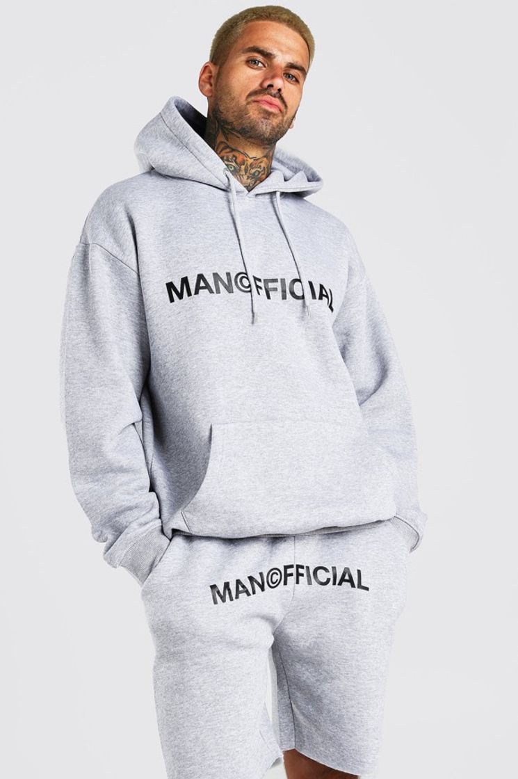 Fashion MAN Official Printed Hooded Short Tracksuit