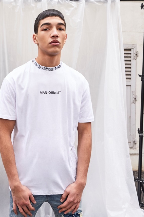 White T-shirt with printed detail