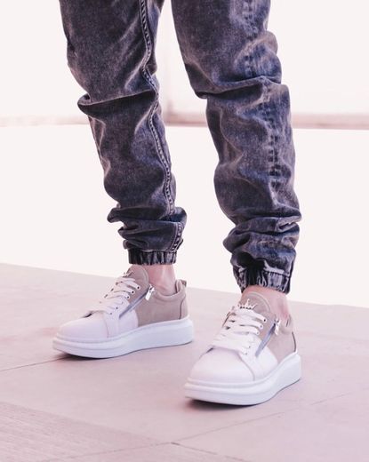 Cream-White Sneakers 