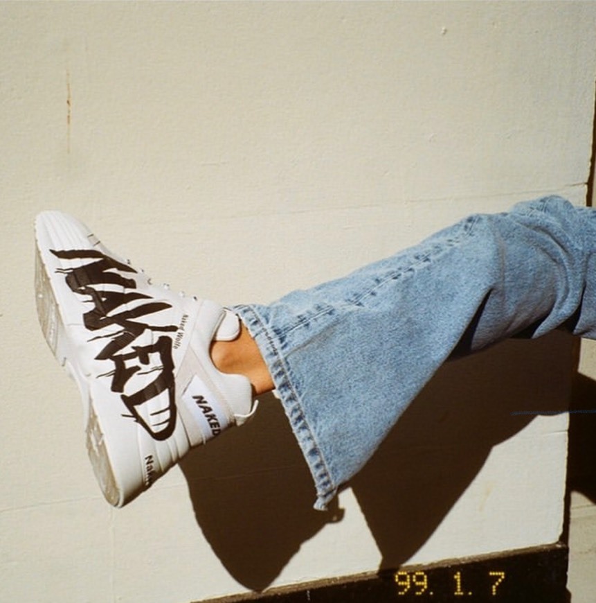 Social White trainers graffiti 