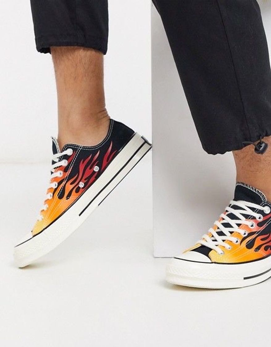 Fashion Converse Chuck 70 Ox Black and Orange