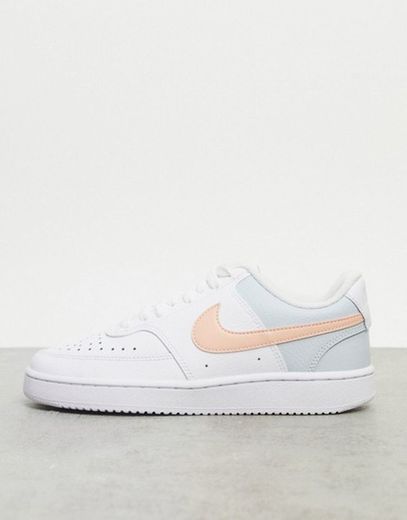 Nike court vision low in white and pastel