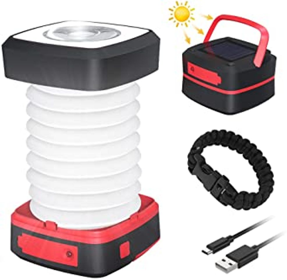 Moda Farol Camping Recargable, GlobaLink Luz Camping Solar