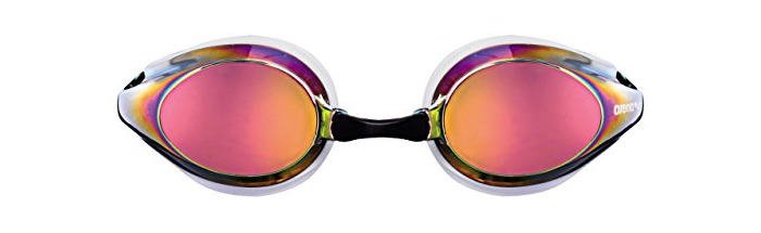 Social Arena Tracks Mirror Gafas de Natación, Unisex Adulto, Blanco