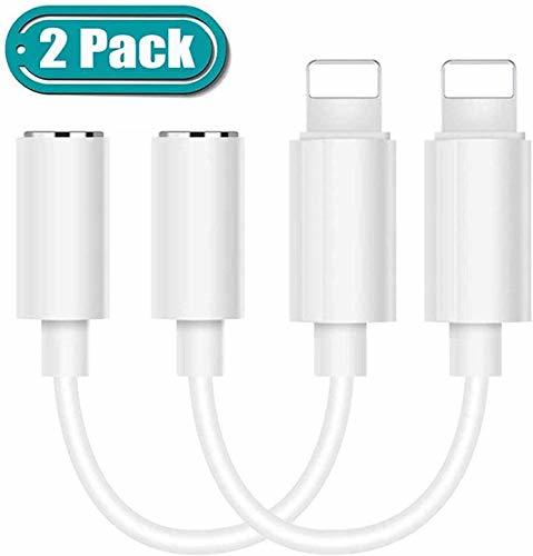 Electronic 【2 Pack】Adaptador de iPhone Adaptador Jack de 3