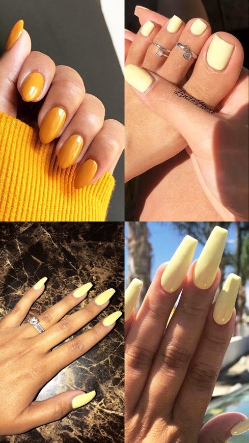 Fashion Unhas amarelas 💛