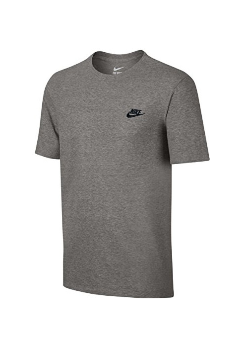 Fashion Nike Core Tee Hombre Camiseta Algodón T-Shirt Deportiva Fitness Gris, Tamaño