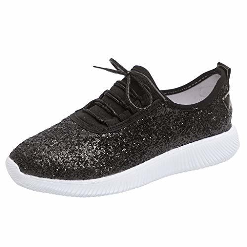 Fashion Zapatillas Deportivas Running Mujer de Correr con Cordones y Fondo Suave con