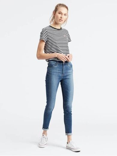Levis high-waisted super skinny jeans

