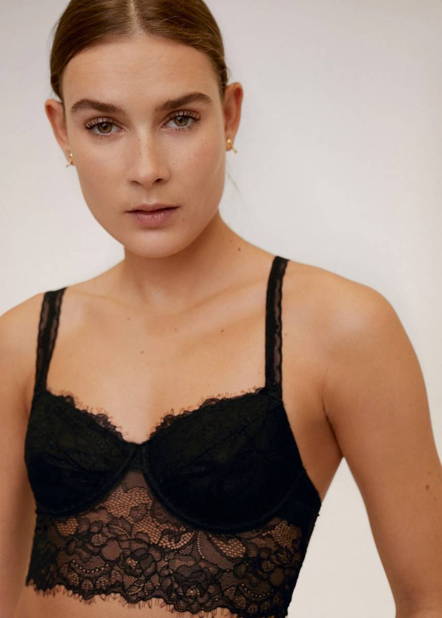 Moda Bralette de renda