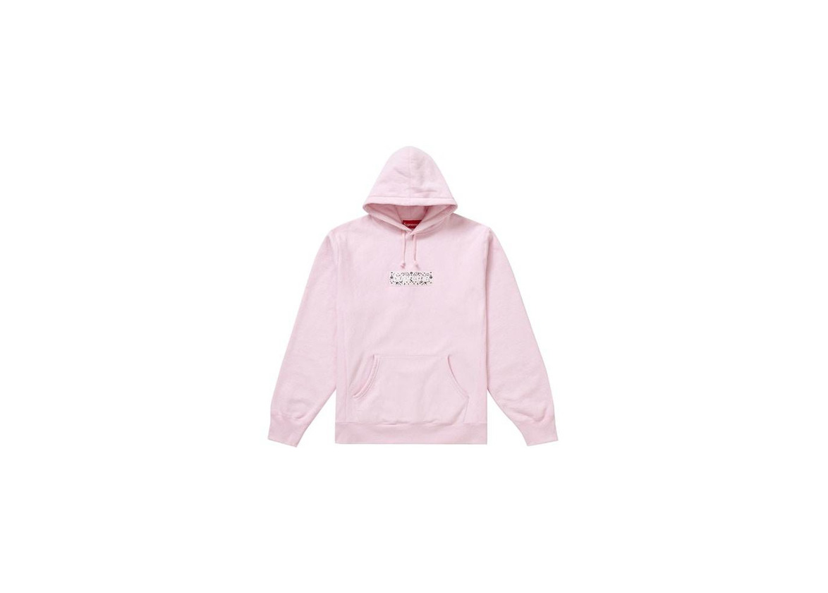 Social Supreme Bandana Box Logo Hooded Sweatshirt Pink