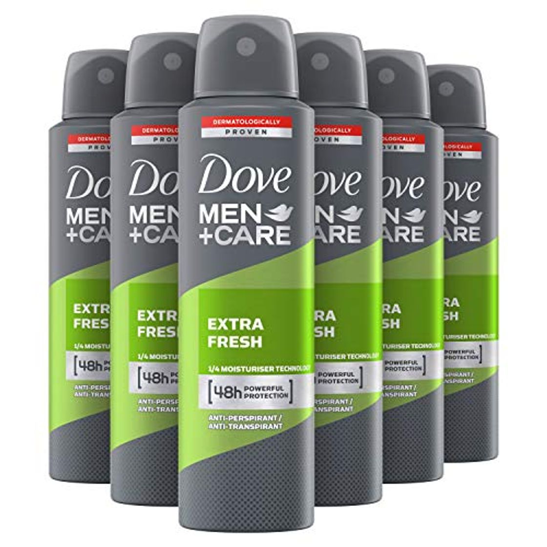 Productos Dove Men Care Desodorante Aerosol extra fresco, paquete de 6