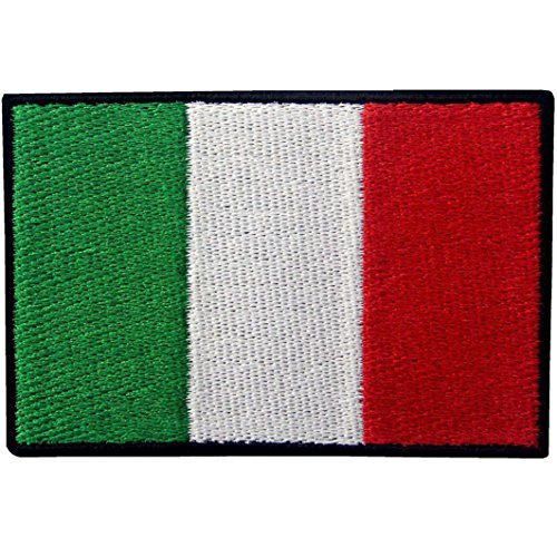 Bandera de Italia Italiano Emblema nacional Parche Bordado de Aplicación con Plancha