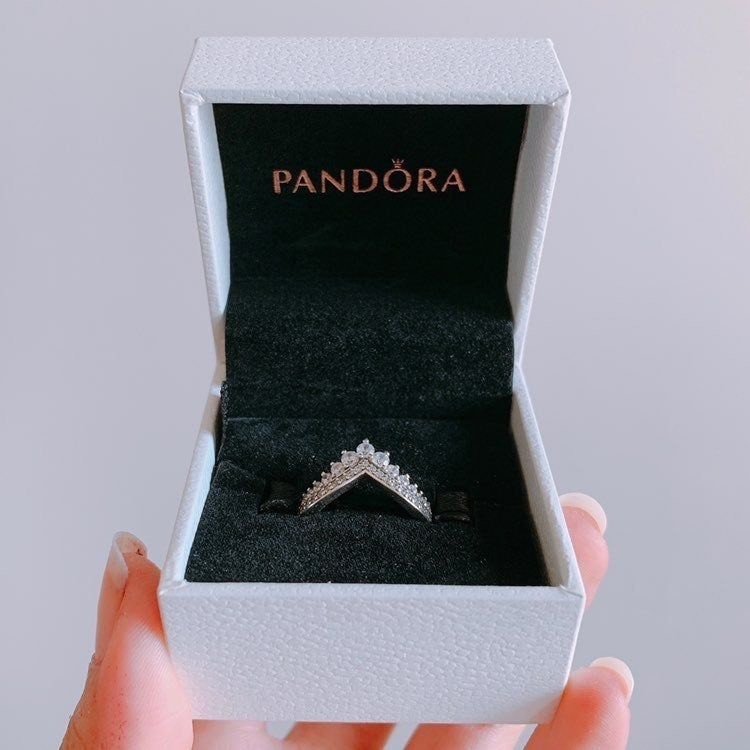 Fashion Pandora princess wish ring