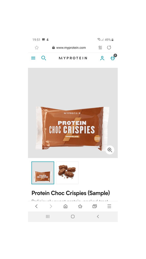 Productos Choc crispirs my protein 