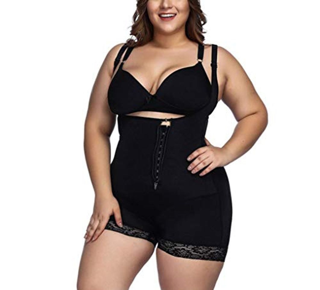 Product GOWINEU Body sin Costuras para Mujer Cintura Cincher Busto Abierto Control de Barriga Fajas más Delgadas Cremallera y Gancho