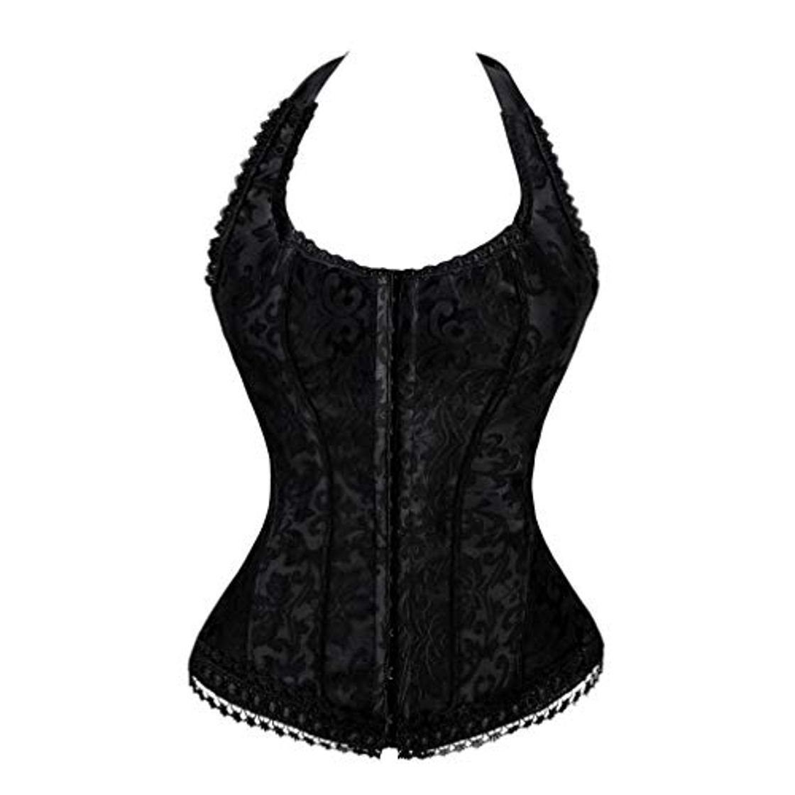 Product JOYOTER Mujeres Sexy Elegante Cabestro Satinado Bustier Encaje Borde corsés pérdida de Peso Entrenador de Cintura