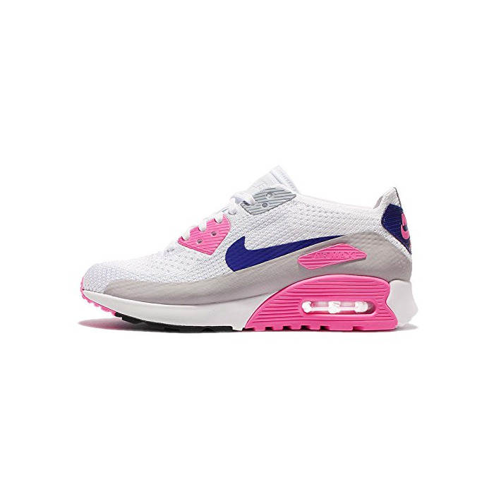 Fashion NIKE881109 101 - Nike Air MAX 90 Ultra 2.0 Flyknit Mujer, Blanco