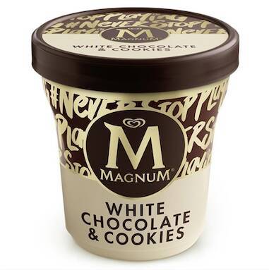 Fashion Magnum - Gelado Copo White Chocolat Cookies