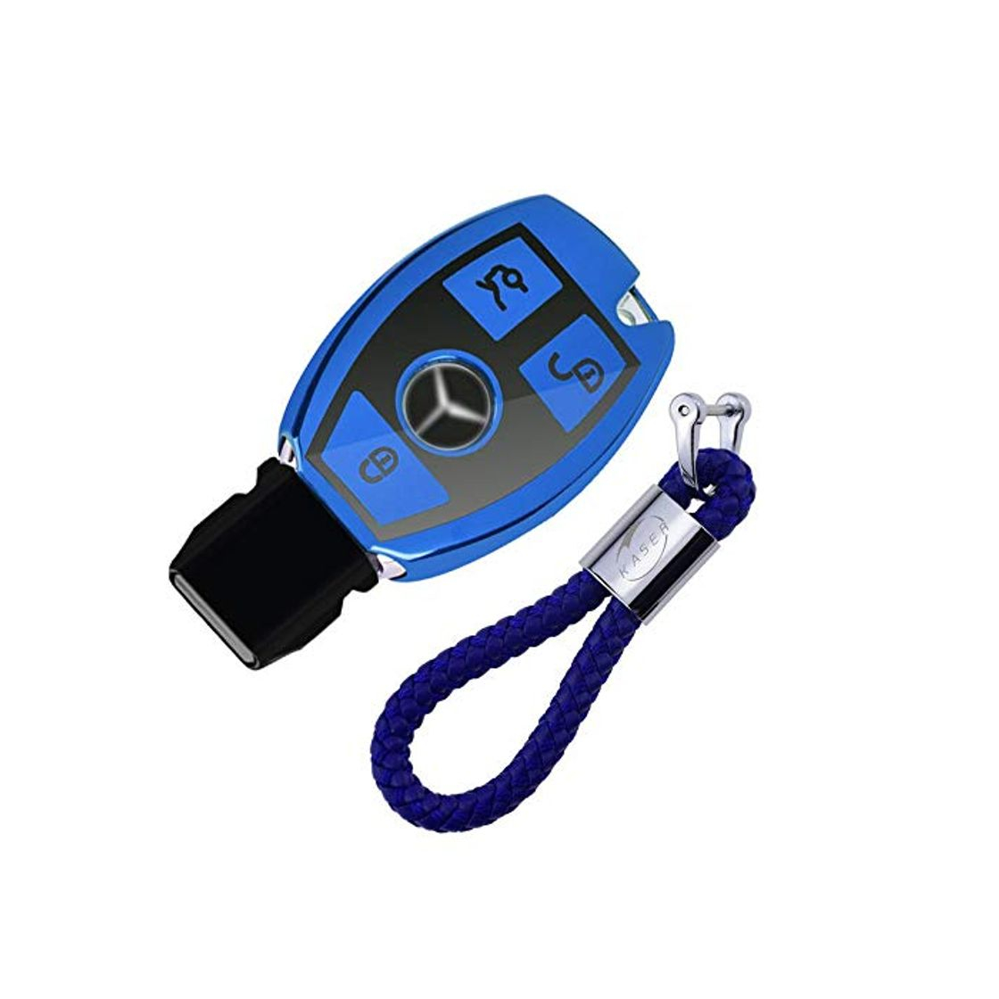 Electrónica Funda de Silicona para Llave Mercedes - Cover Carcasa de TPU Cromo