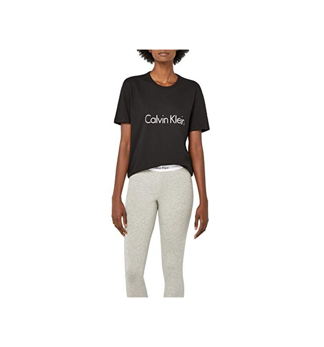 Fashion Calvin Klein S/s Crew Neck Top de Pijama, Negro