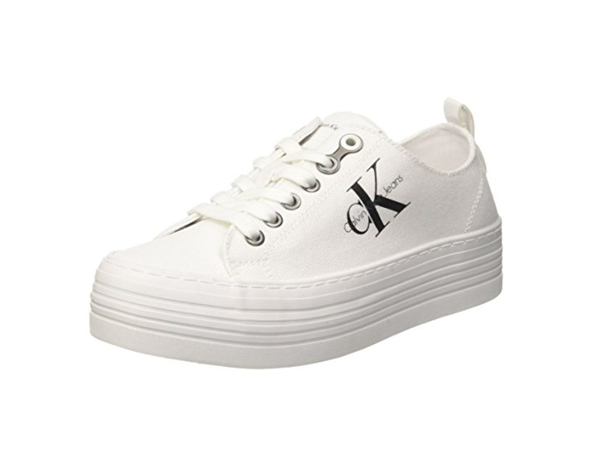 Fashion Calvin Klein Jeans Zolah Canvas Wht, Zapatillas para Mujer, Marfil