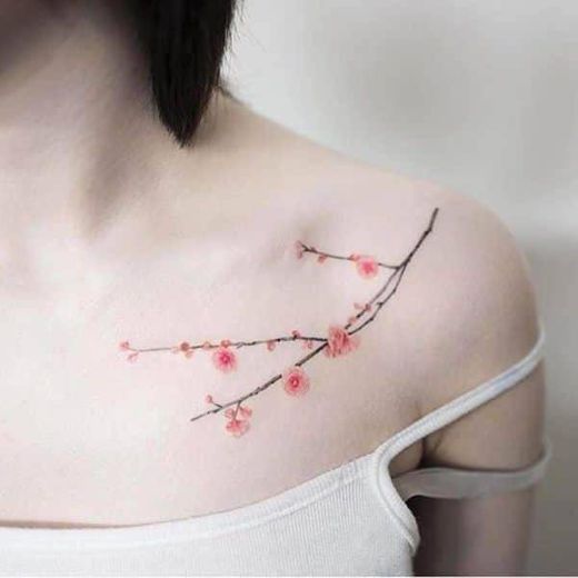 Cherry Blossom Flower Tattoo Design