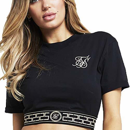 Social Sik Silk Camiseta Corta con Cintura elástica Athena Negro