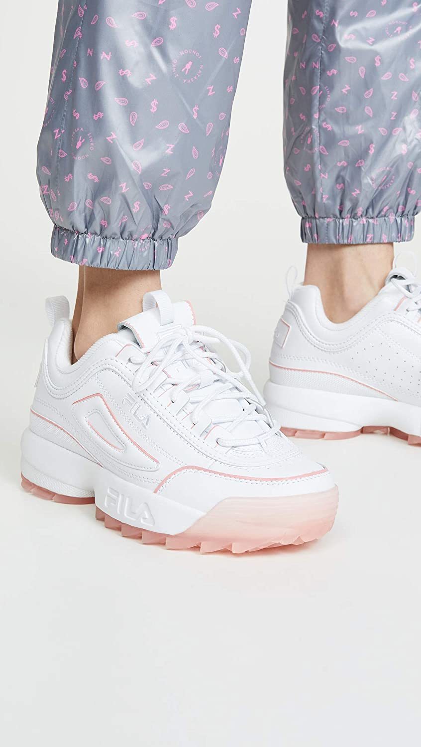 Fashion Fila Mujer Disruptor II Ice Leather Synthetic White Peony Entrenadores 38.5 EU