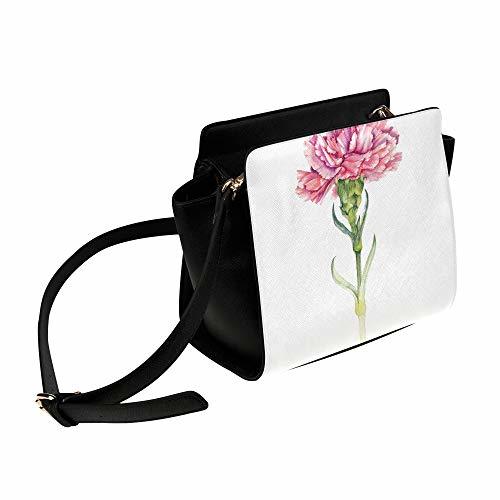 Places Carnation Gift Pink Flower Satchel Bolsa Crossbody Bolsas Bolsas de viaje Bolsas