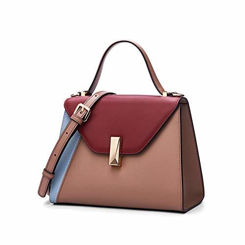 Social Bolsa - De Dos Capas De Cuero De Vaca/Poliéster/Nordic Estilo De Viaje