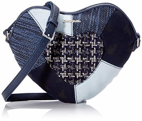 Product Desigual Bag Liberté Patch Heart, Bandolera para Mujer, azul