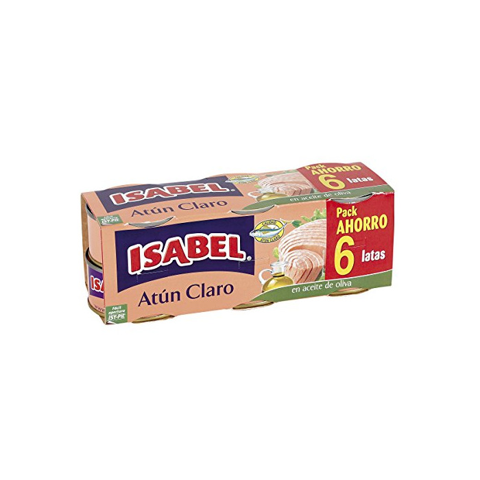 Products ISABEL atun claro en aceite de oliva pack de 6 latas x