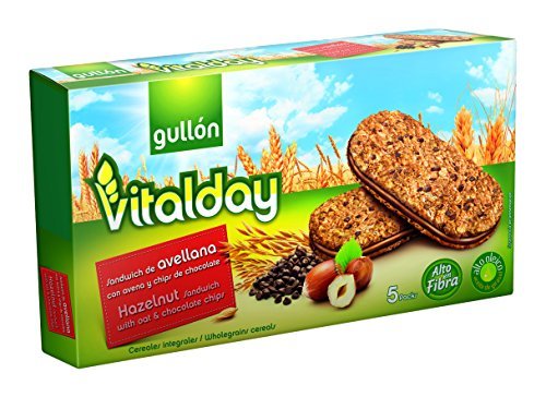 Productos Gullón Vitalday Sandwich Avellana Galleta Desayuno y Merienda - Paquete de 5