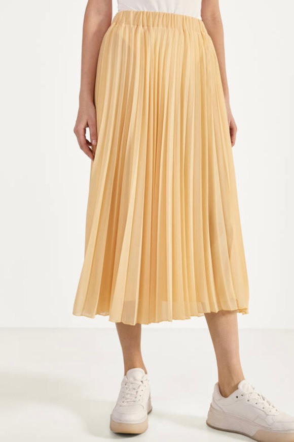 Falda midi plisada bershka