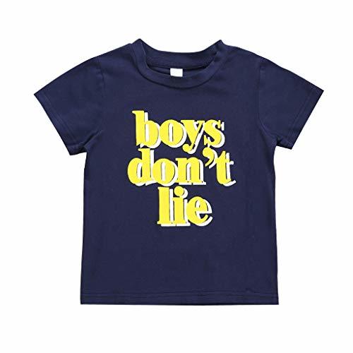 Social Julhold - Camiseta de algodón Transpirable con Estampado de Letras para niños